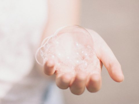 person holding bubbles